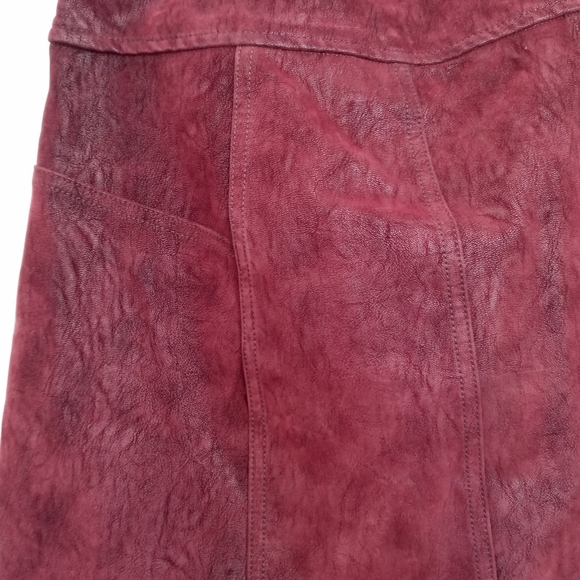 Free People Ari Wrap Skirt Wine Size 12 - Picture 10 of 10